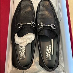 Salvatore Ferragamo Black Leather Loafers